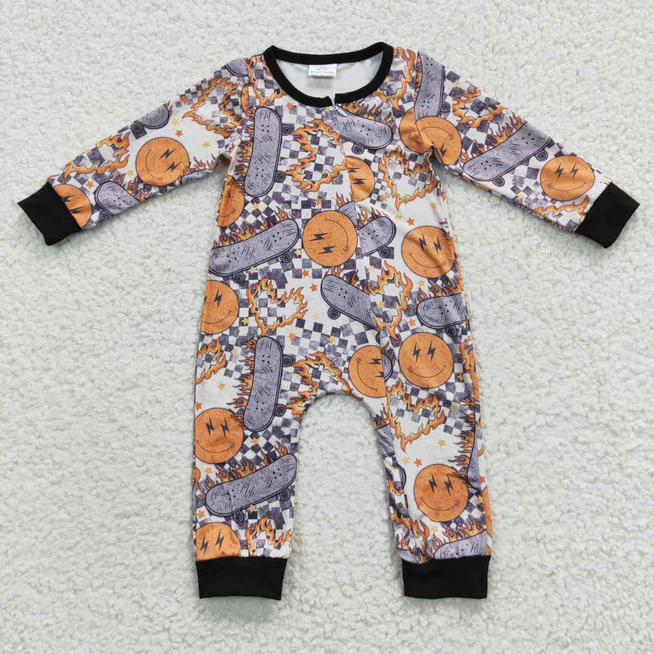 baby autumn scooter zipper onesie LR0305