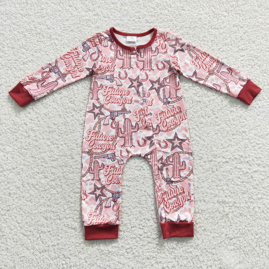 future cowgirl autumn zipper onesie LR0306