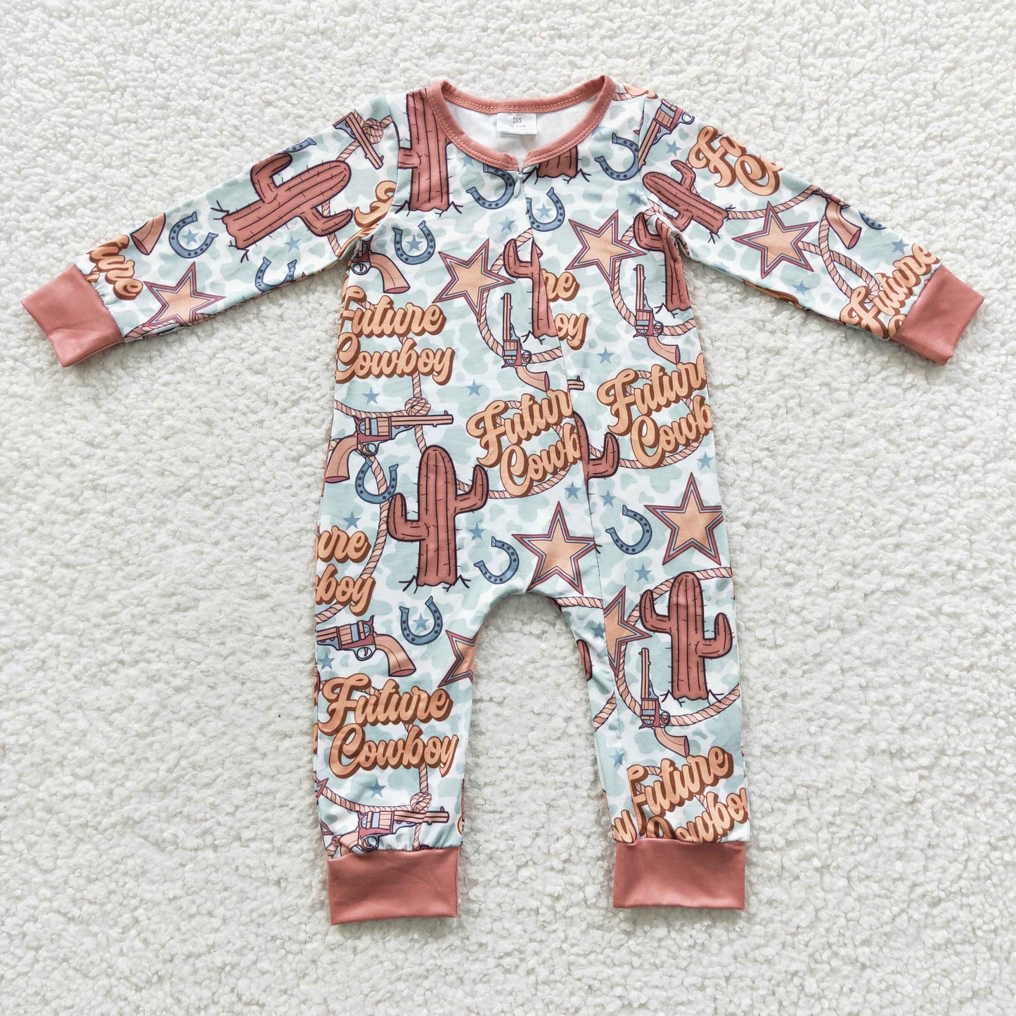 future cowboy zipper onesie LR0307