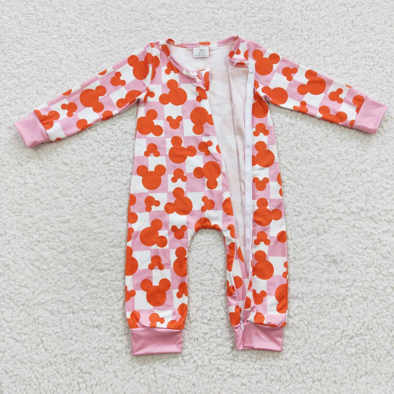 baby autumn cartoon zipper onesie LR0309