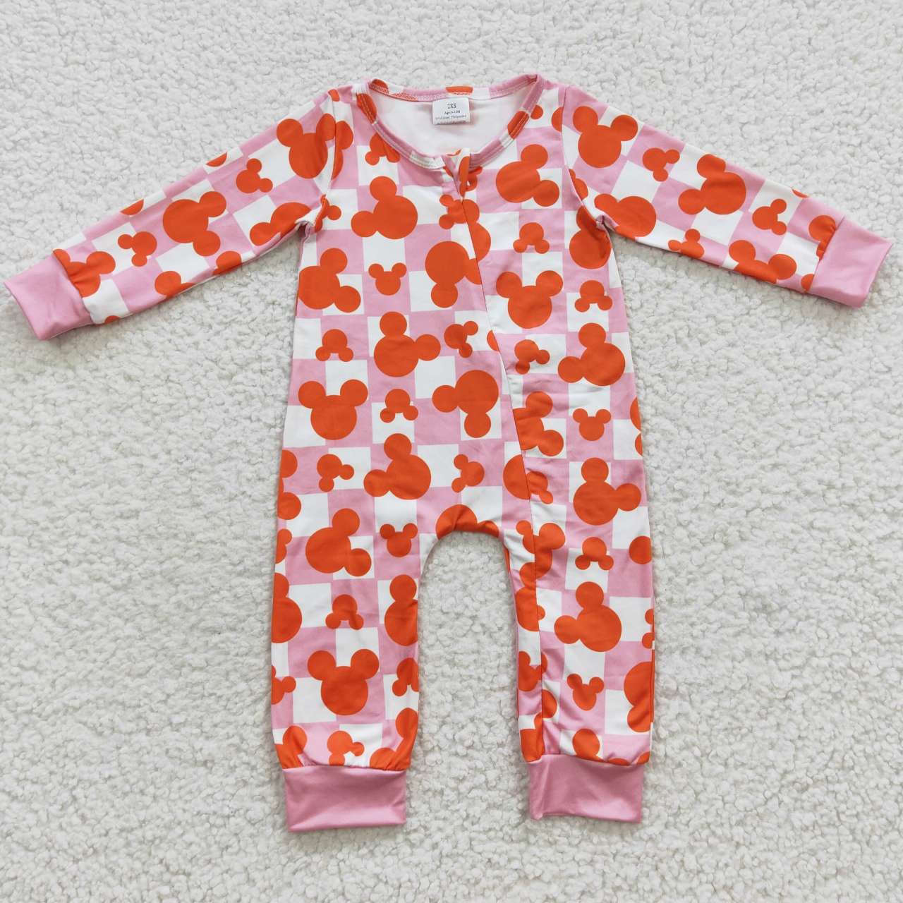 baby autumn cartoon zipper onesie LR0309