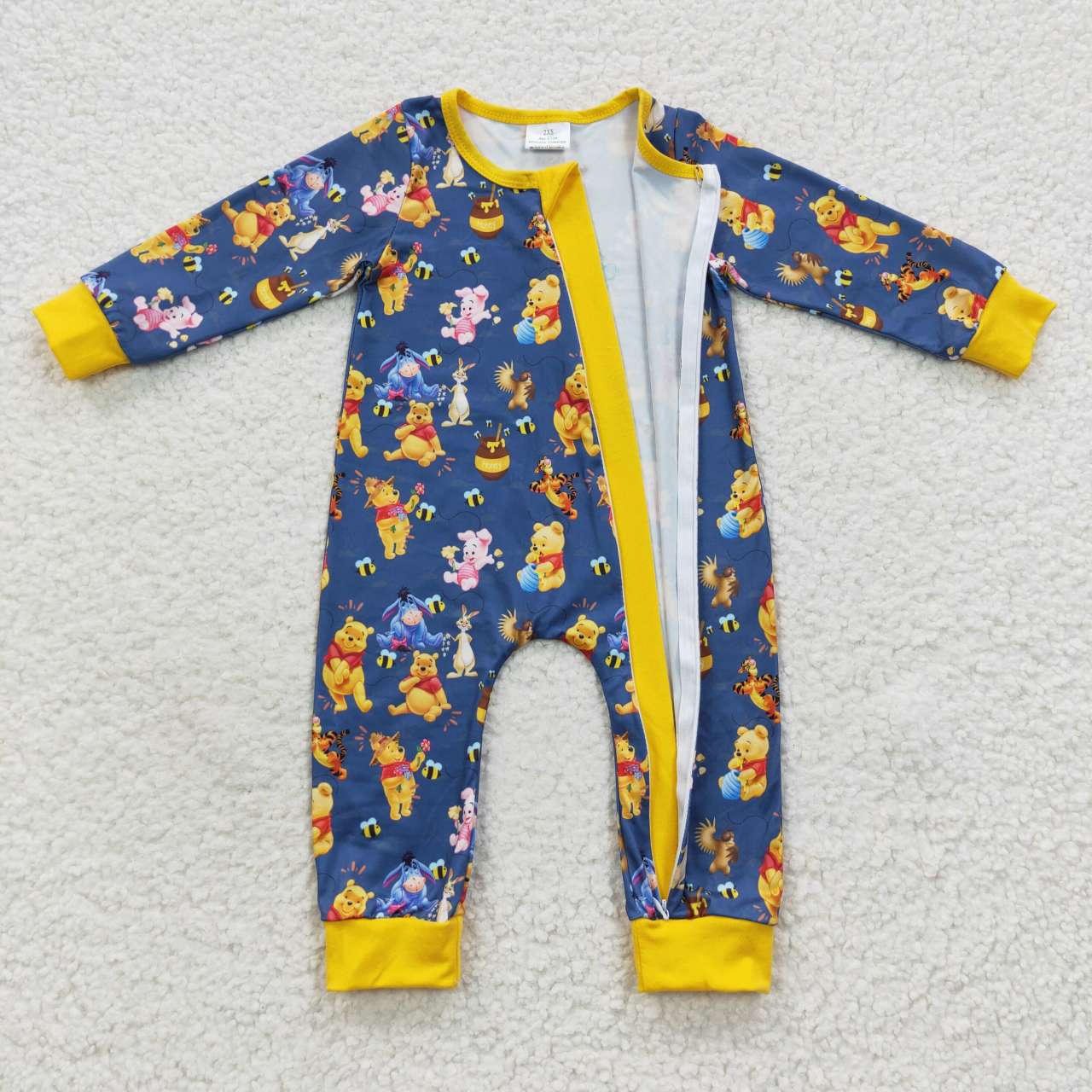 baby cartoon bear zipper onesie LR0347