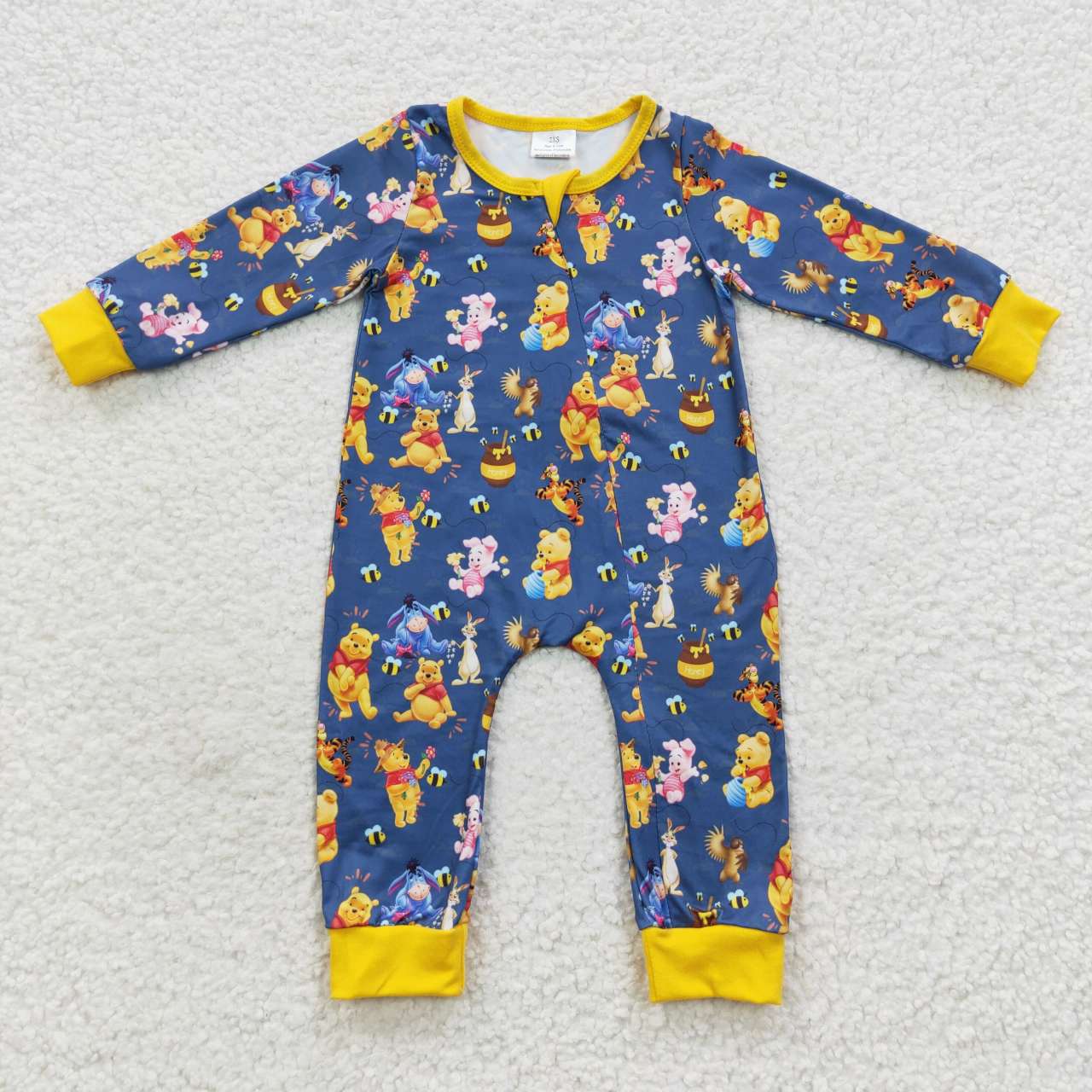 baby cartoon bear zipper onesie LR0347