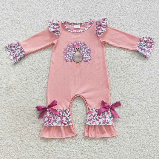 girls thanksgiving turkey jumpsuit LR0358