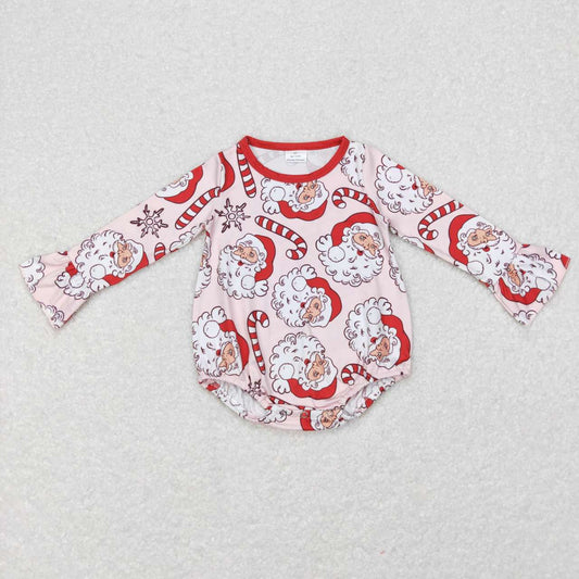 LR0607 baby clothes girl santa christmas romper