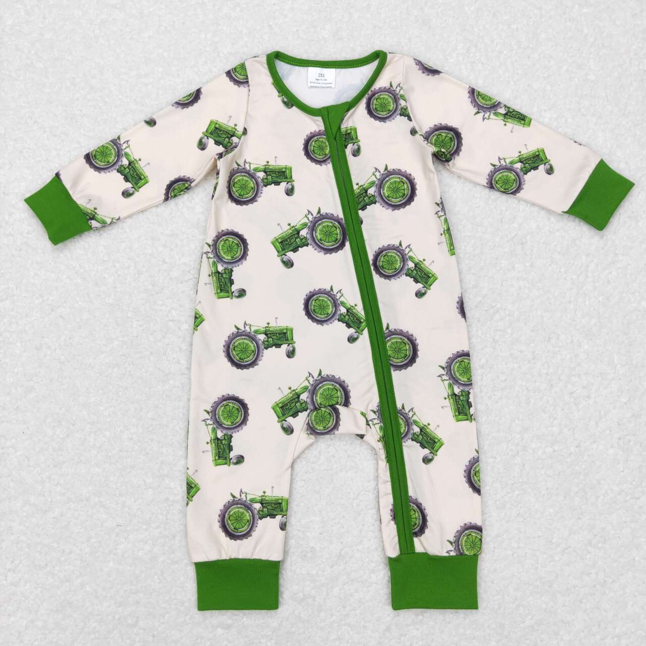 LR0717  baby boy clothes truck zipper winter romper