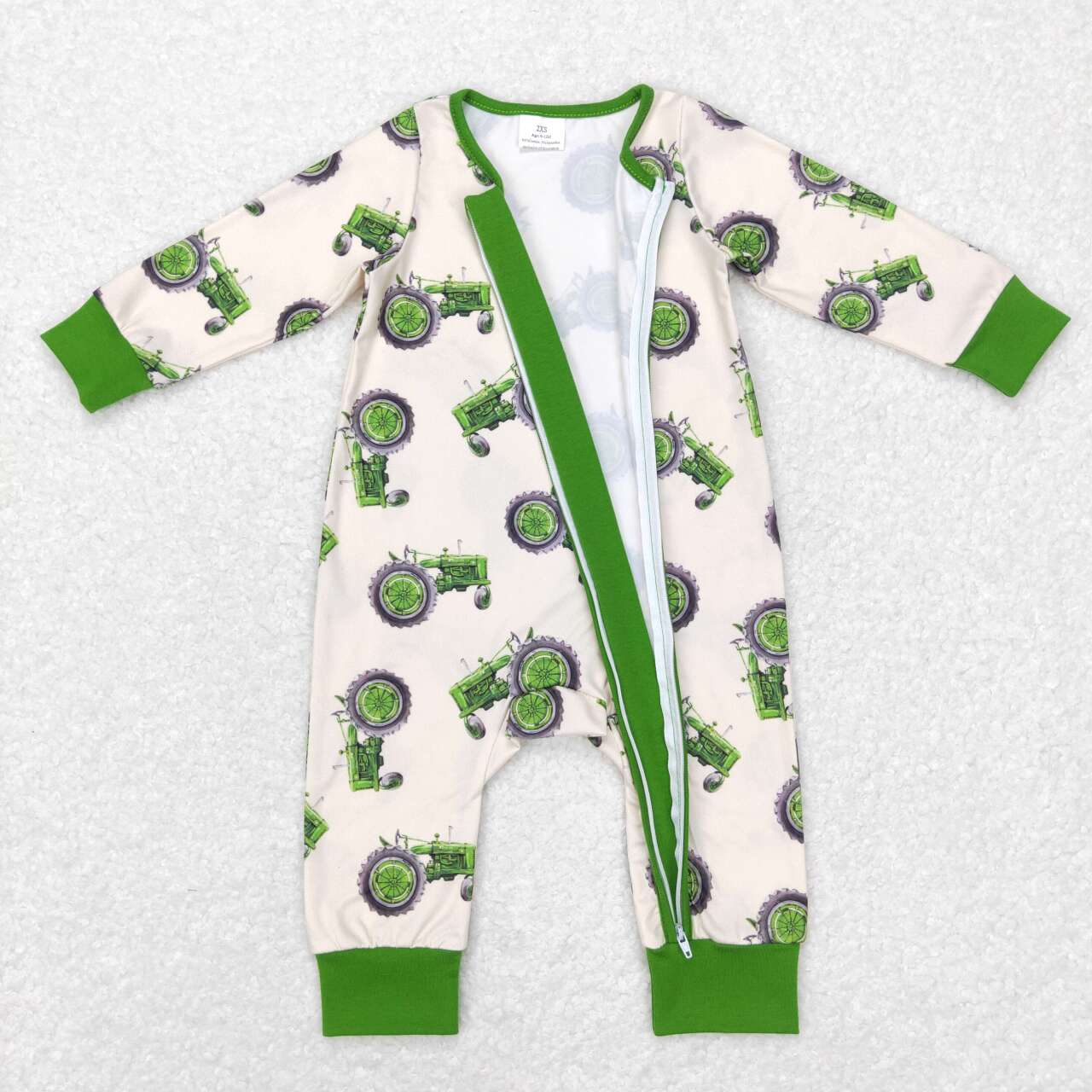 LR0717  baby boy clothes truck zipper winter romper