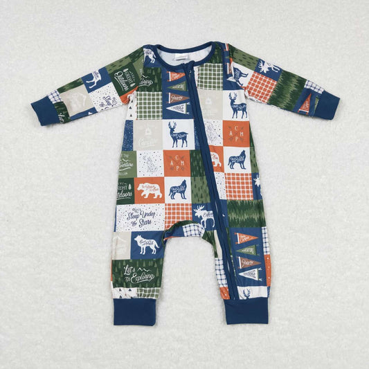 LR0700 baby boy clothes colorful plaid baby winter romper