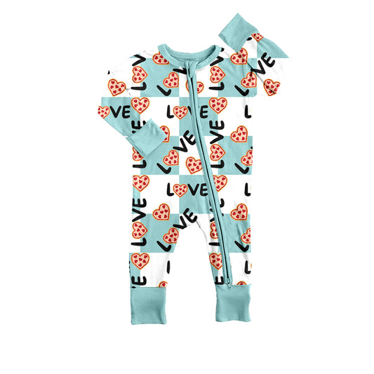 pre-order LR0808 baby boy  Valentine's Day long sleeve romper