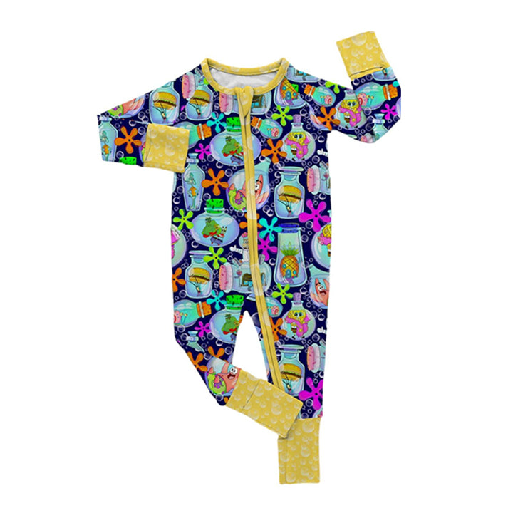 pre-order LR0814 baby yellow cartoon long sleeve romper