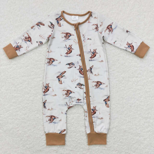 LR0816 baby Mallard long sleeve romper