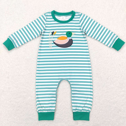 LR0834 baby boy clothes  embroidery mallard duck boy winter romper