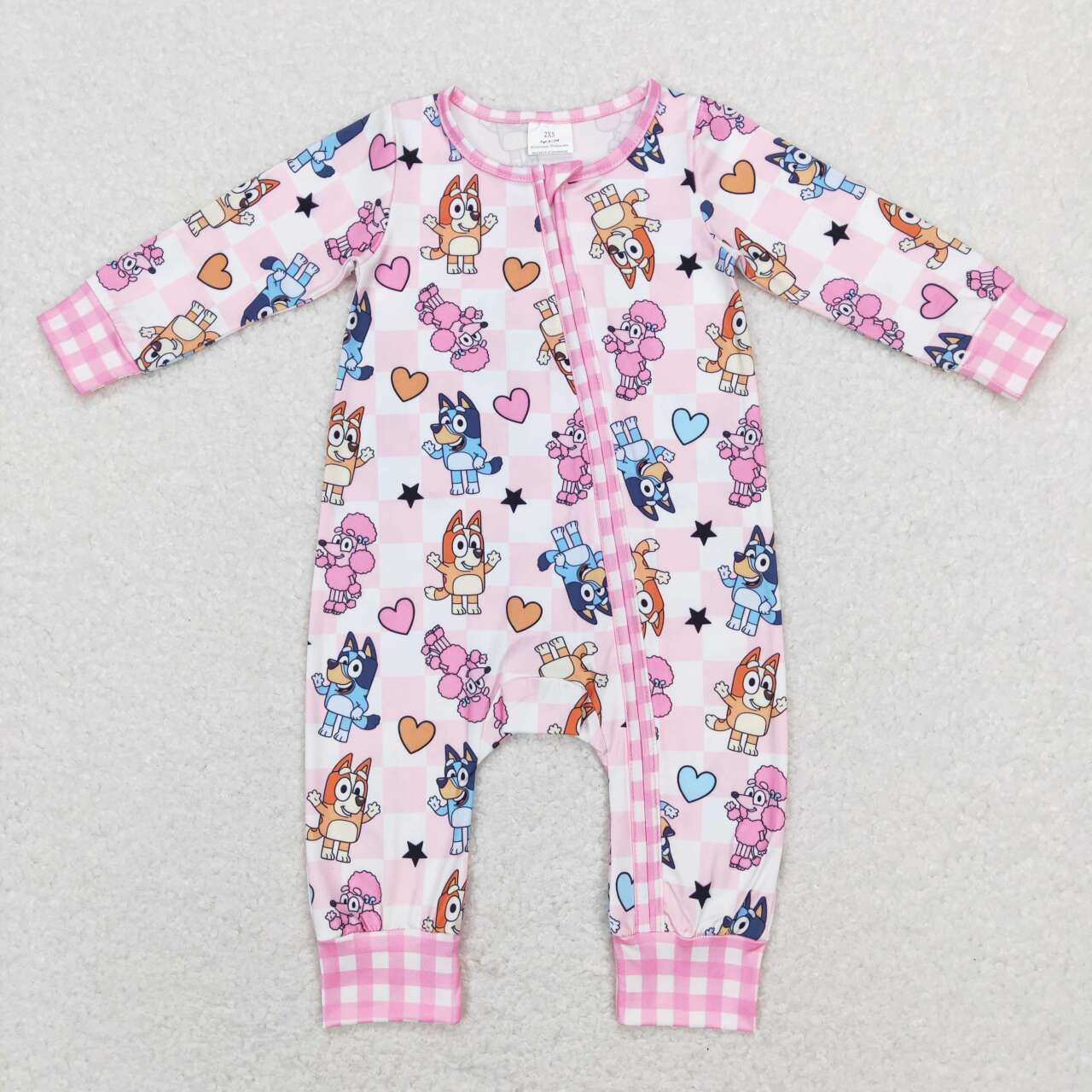 LR0870 baby girl clothes cartoon dog girl valentines day romper