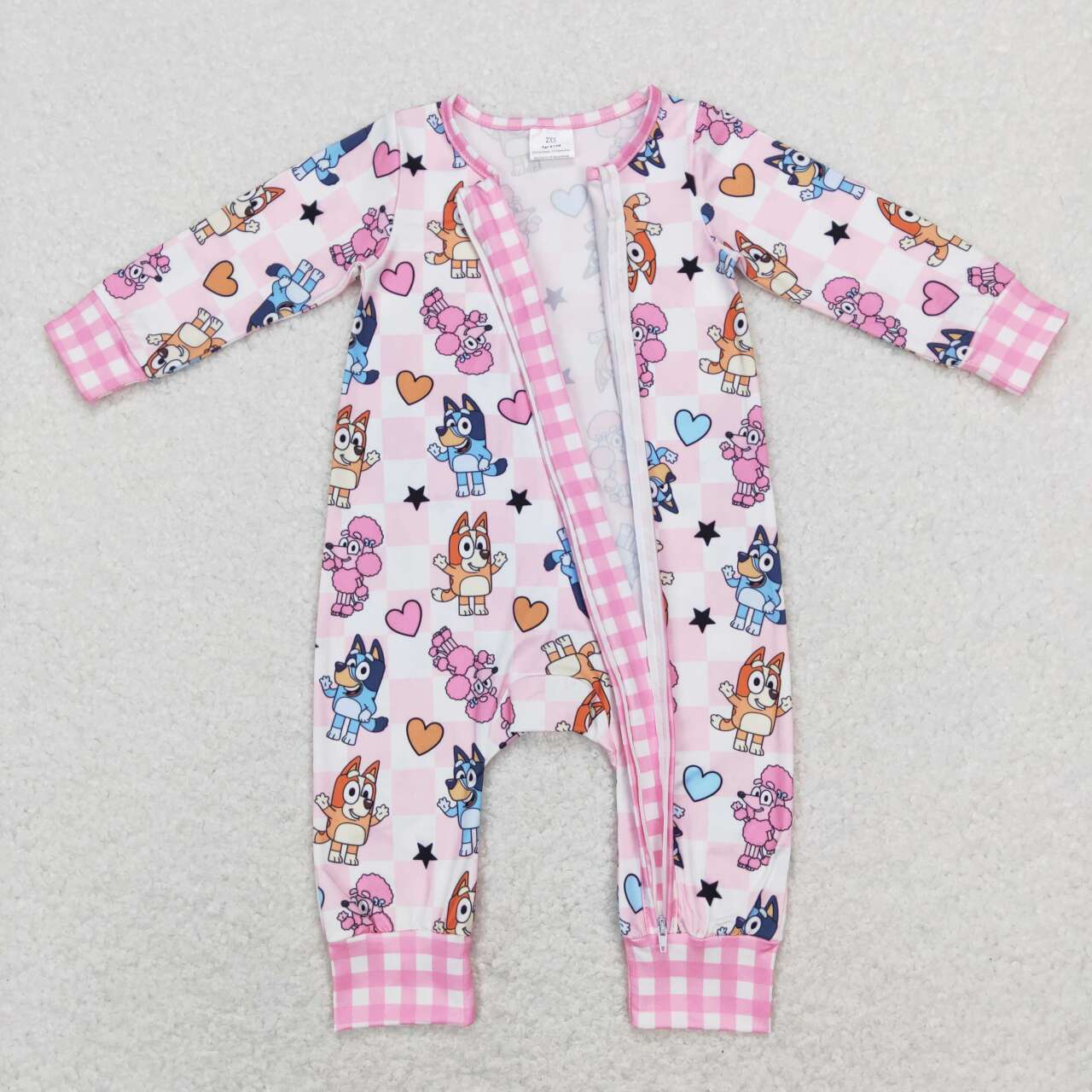 LR0870 baby girl clothes cartoon dog girl valentines day romper