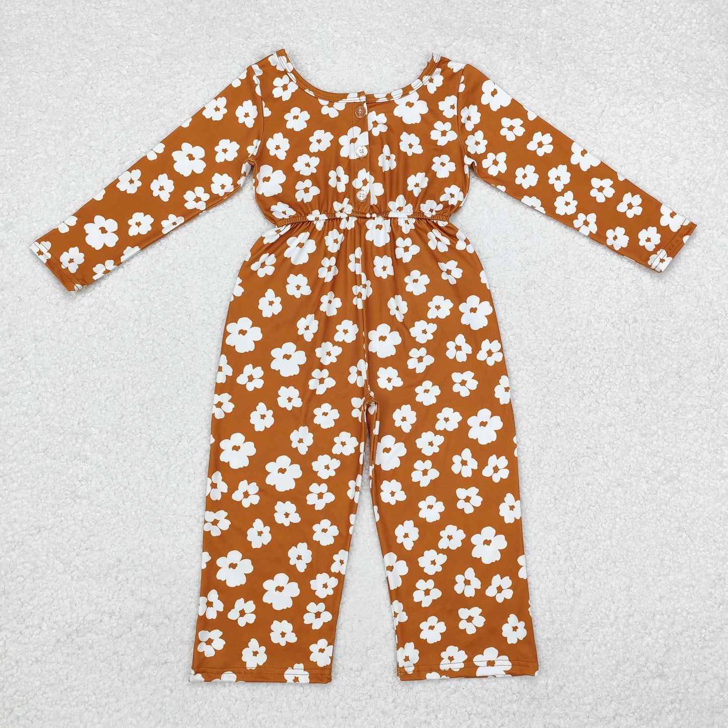 Sibling Baby Girls Long Sleeve Fall Floral Pockets Pants Jumpsuits