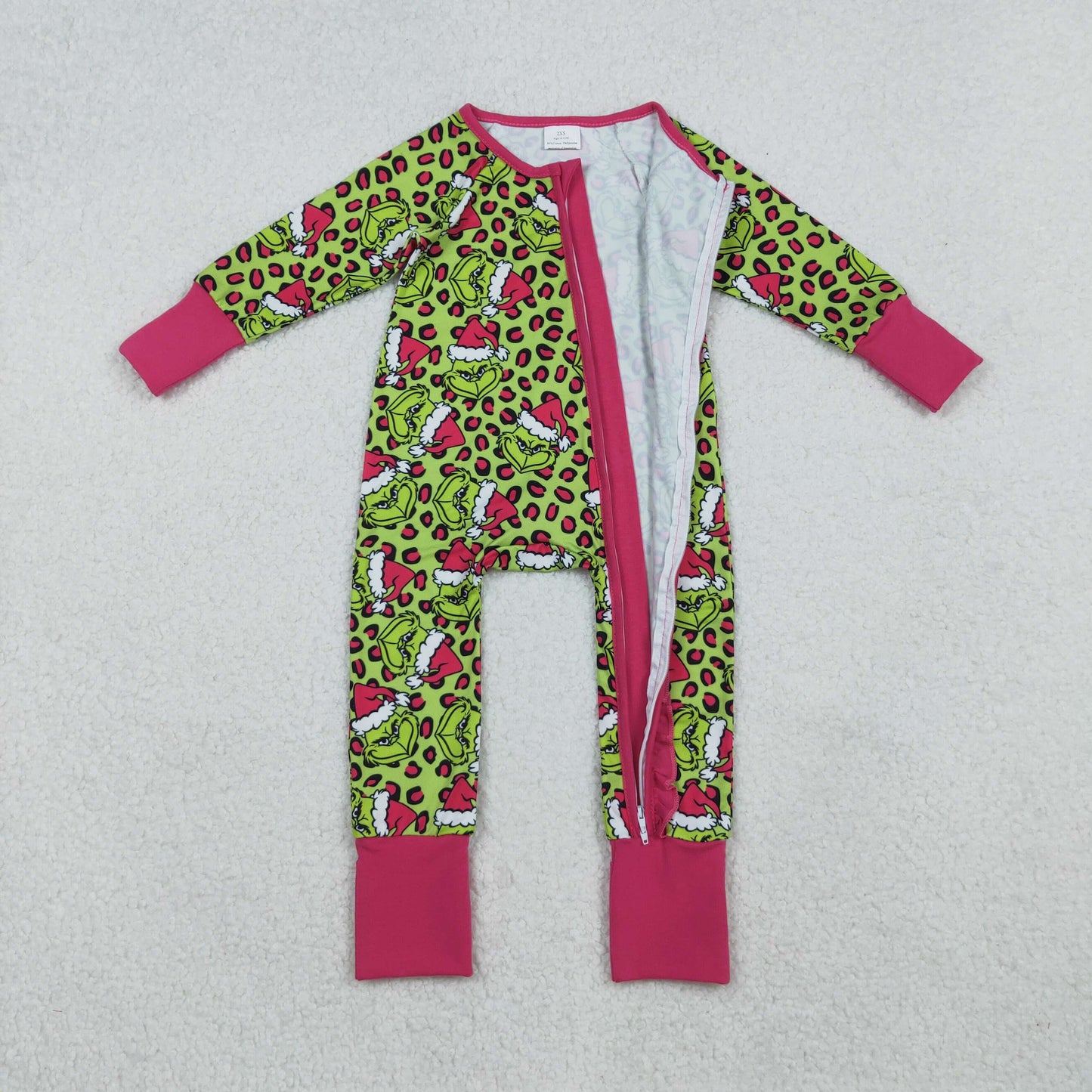 Mama and Me Leopard Grin Button Fur Sleeve Pajamas Sets Ruffle Dresses Zipper Rompers