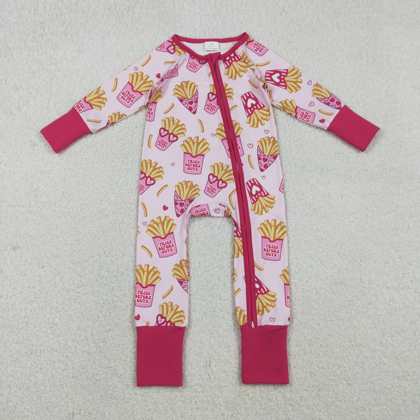 Sibling Baby Kids Colorful Hearts Bows XOXO Valentines Two Way Zip Convertible Rompers