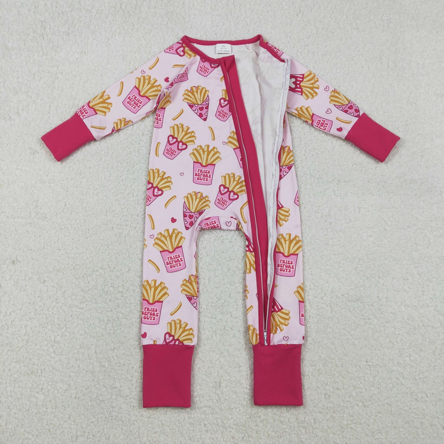 Sibling Baby Kids Colorful Hearts Bows XOXO Valentines Two Way Zip Convertible Rompers