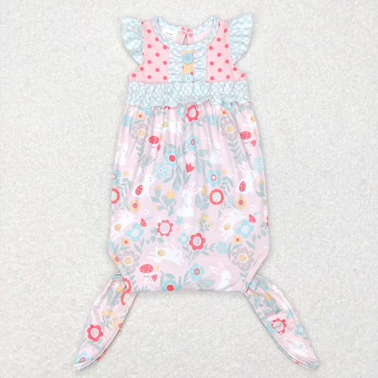 NB0033 baby bunny easter short sleeve Gown