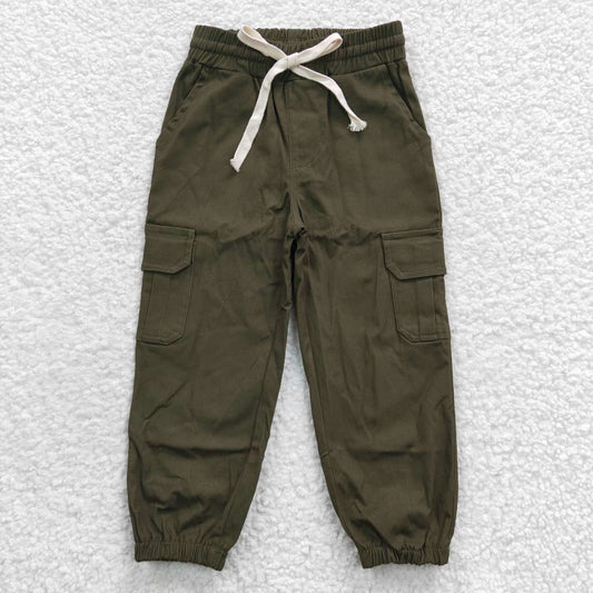 Dark green pocket cargo pants P0135