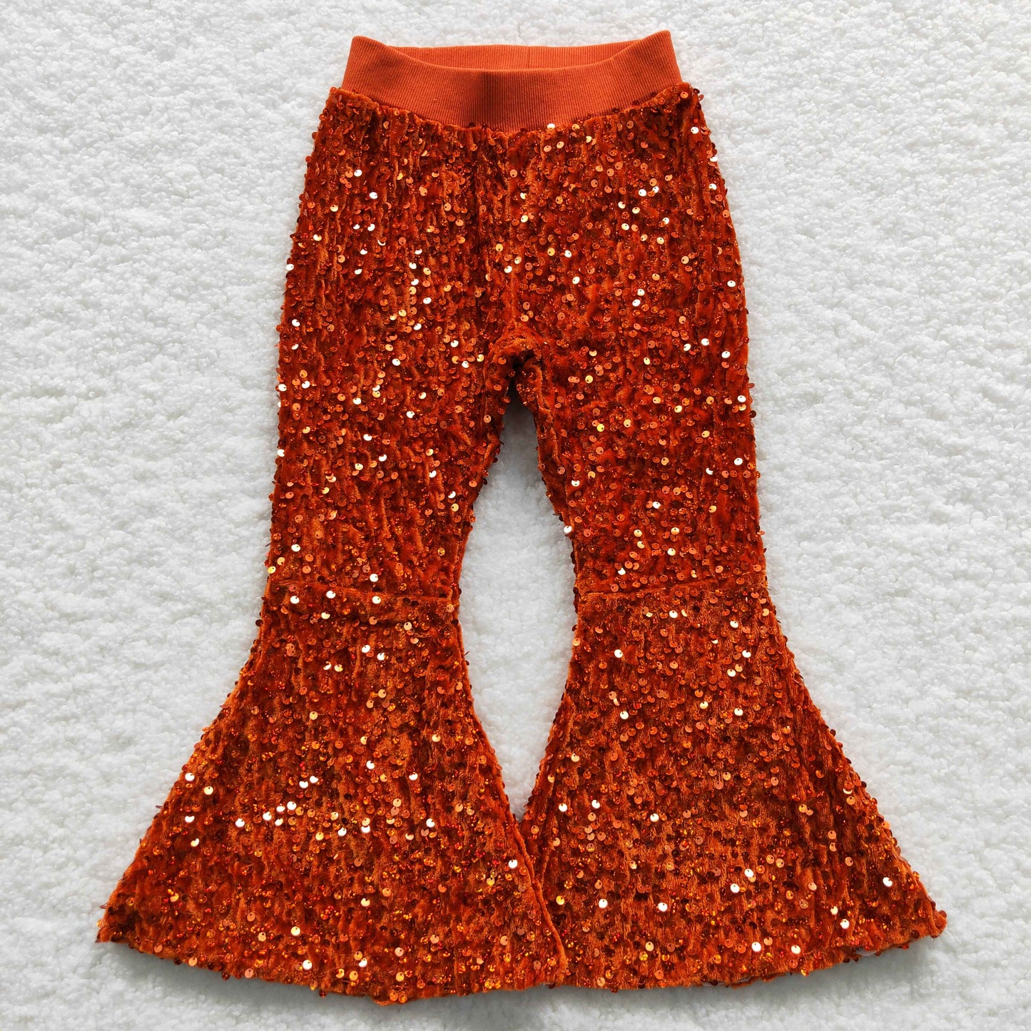 orange red Sequins Pants P0147