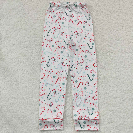 Adult Christmas candy print baby girl bell bottom pants P0223