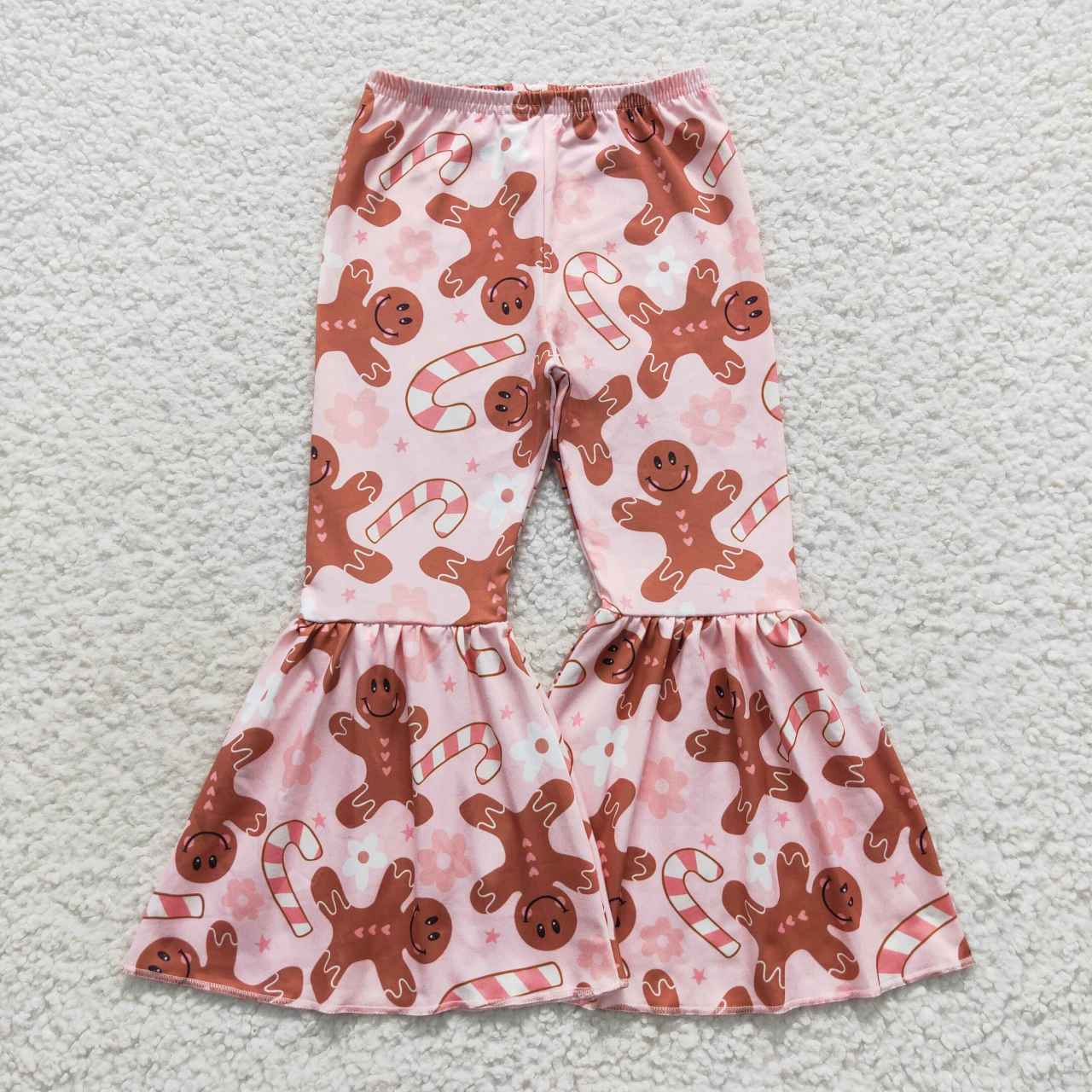 Sibling Baby Boys Girls Gingerbread Deer Leggings Bell Bottom Pants