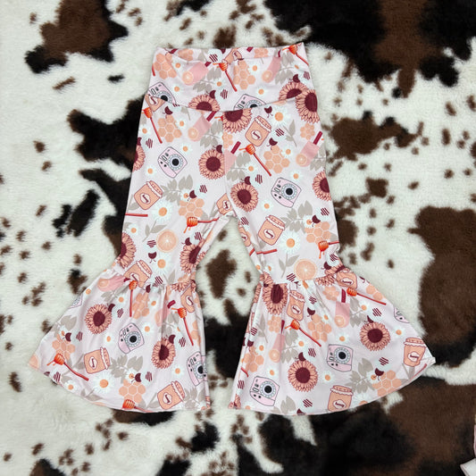 P0262  toddler girl clothes bell bottom flare pant