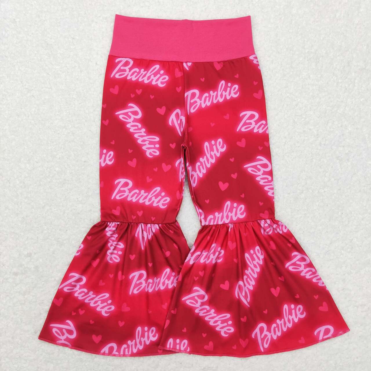 P0275 baby girl barbie pink bell bottom pants