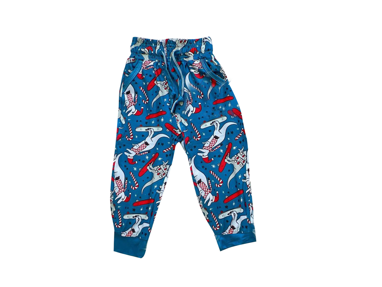 8.17 pre-sale blue dinosaur print long pants P0286