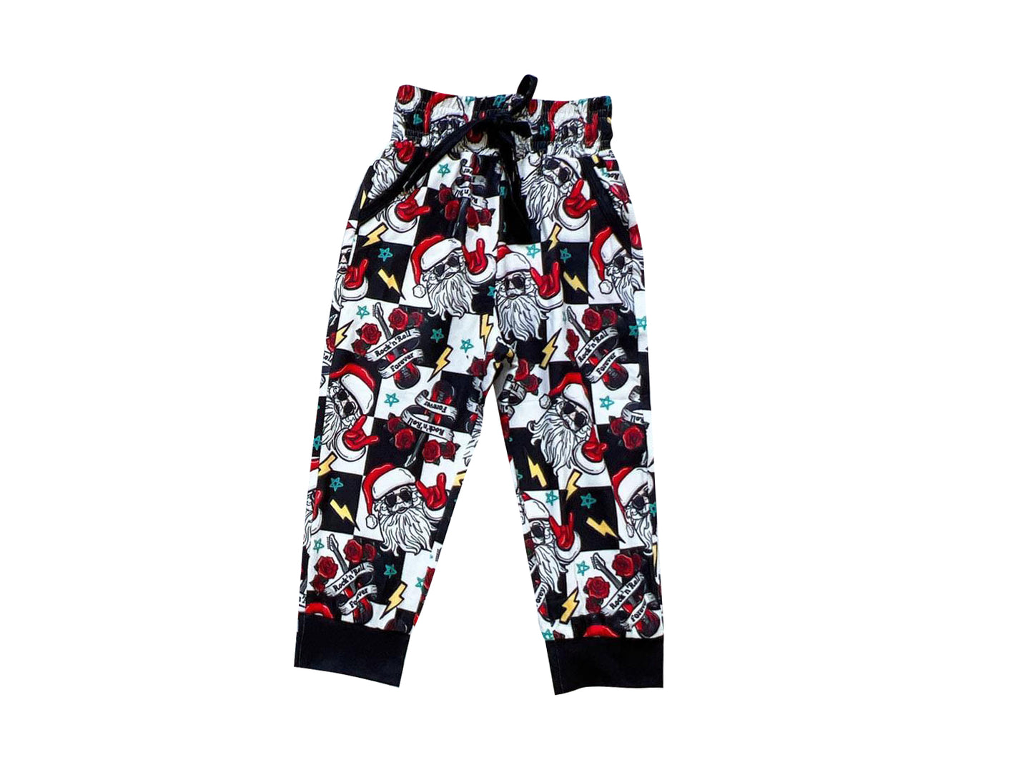 8.17 pre-sale boy christmas Santa Claus print long pants P0288