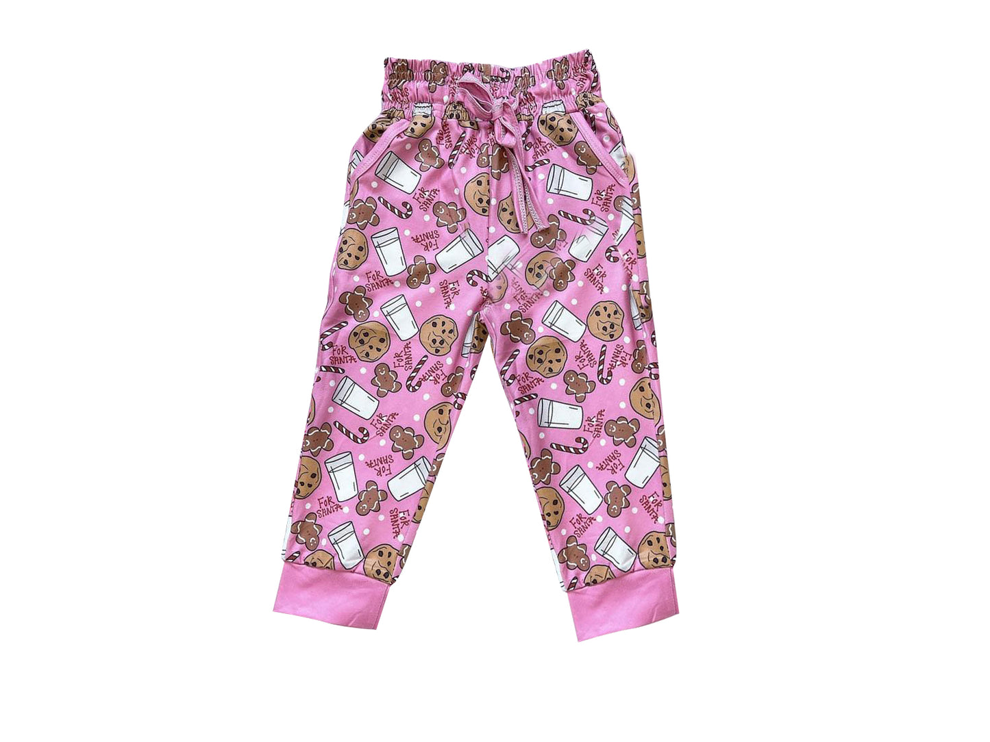 8.17 pre-sale boy christmas milk cookie print long pants P0290