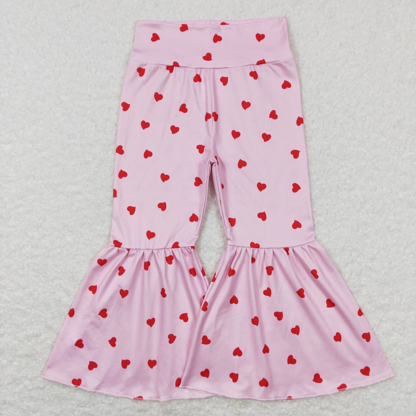 P0339 baby girl clothes love pink valentine's day bell bottom pant