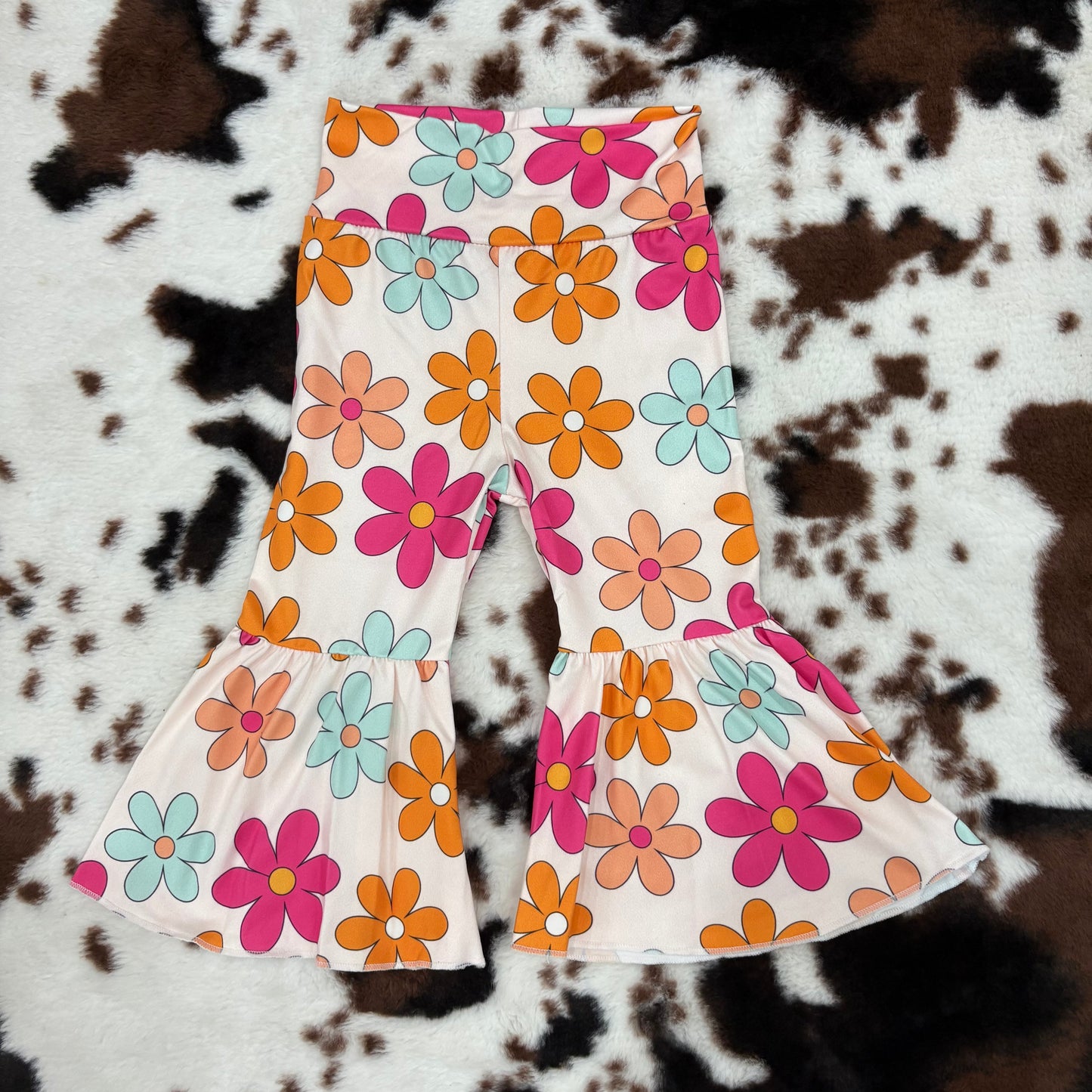 P0451 baby girl clothes flower girl bell bottom pant