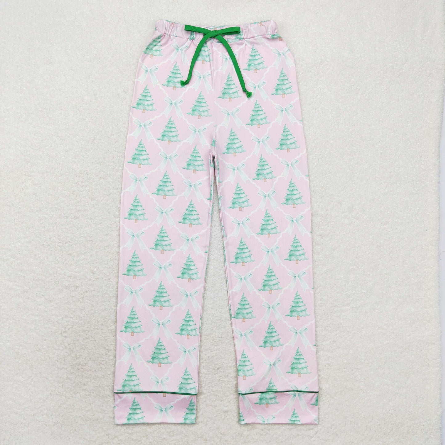 Sibling Adult Men Women Trees Cows Checked Christmas Pajamas Flare Pants