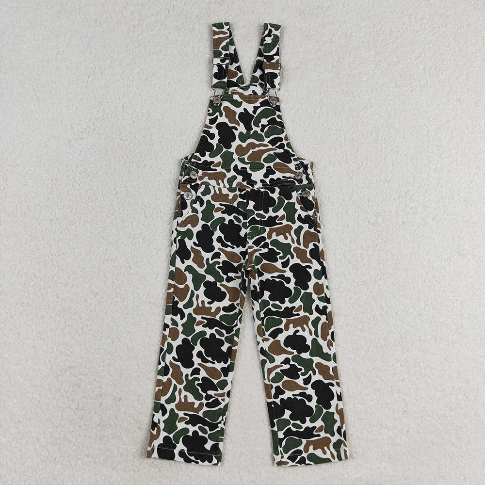 Sibling Baby Boys Kids Fall Hunting Camo Denim Strap jumpsuits Overall