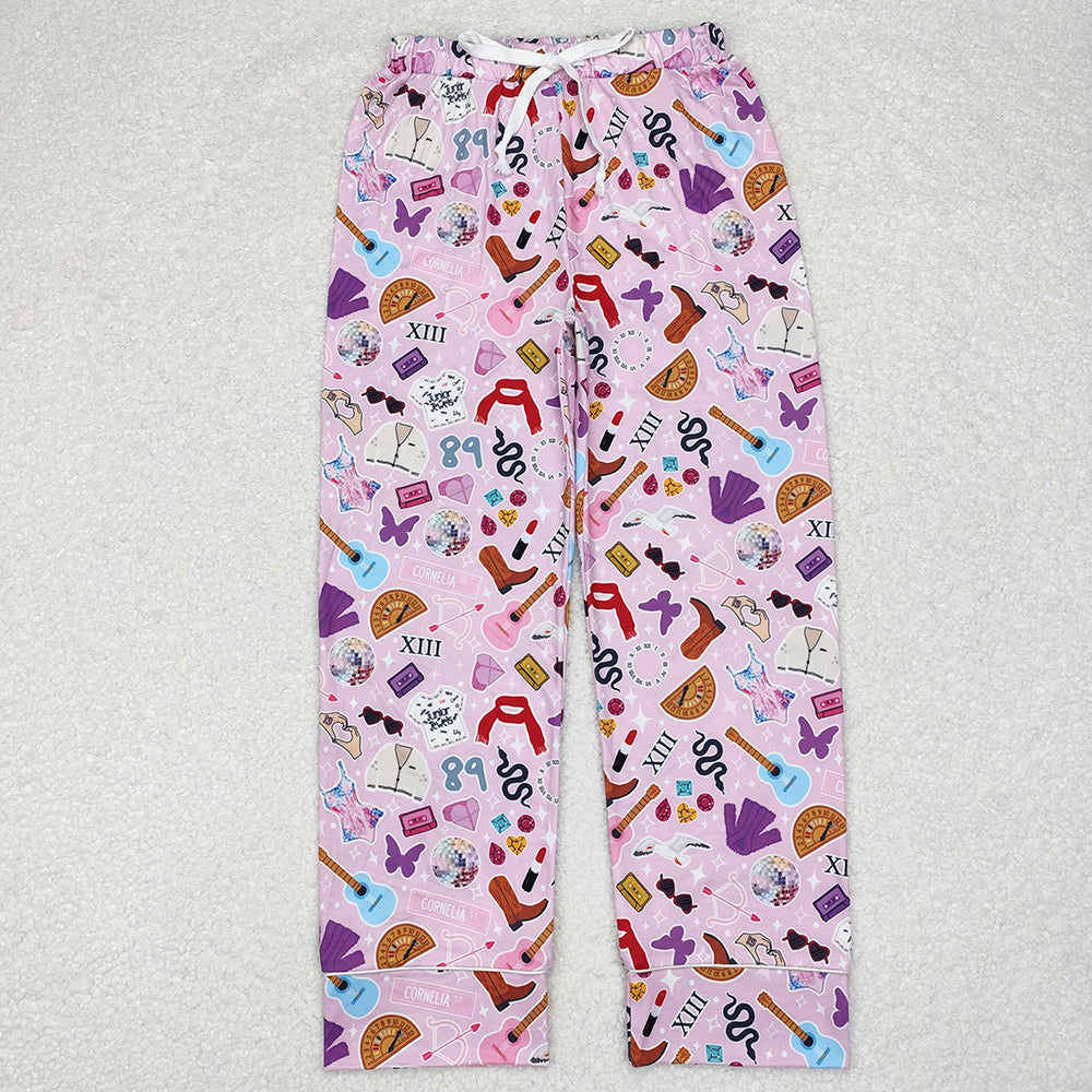Sibling Adult Women Cartoon Mouses Bows Singers Pajamas Flare Pants