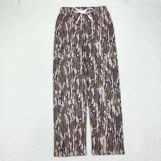 Sibling Adult Men Women Western Camo Bull Skulls Flowers Bell Bottom Flare Pants