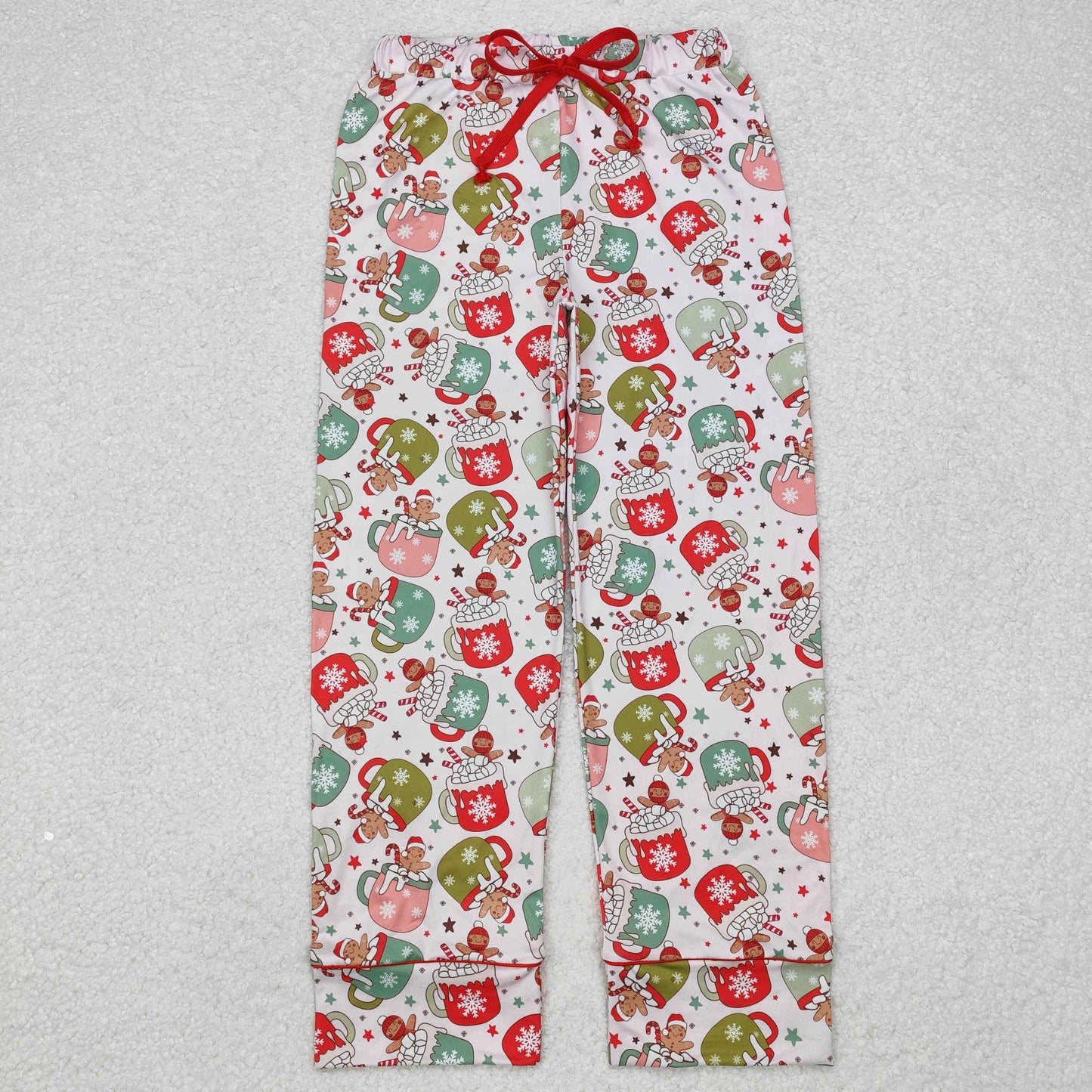 Sibling Adult Men Women Santa Cows Holly Checked Christmas Pajamas Flare Pants