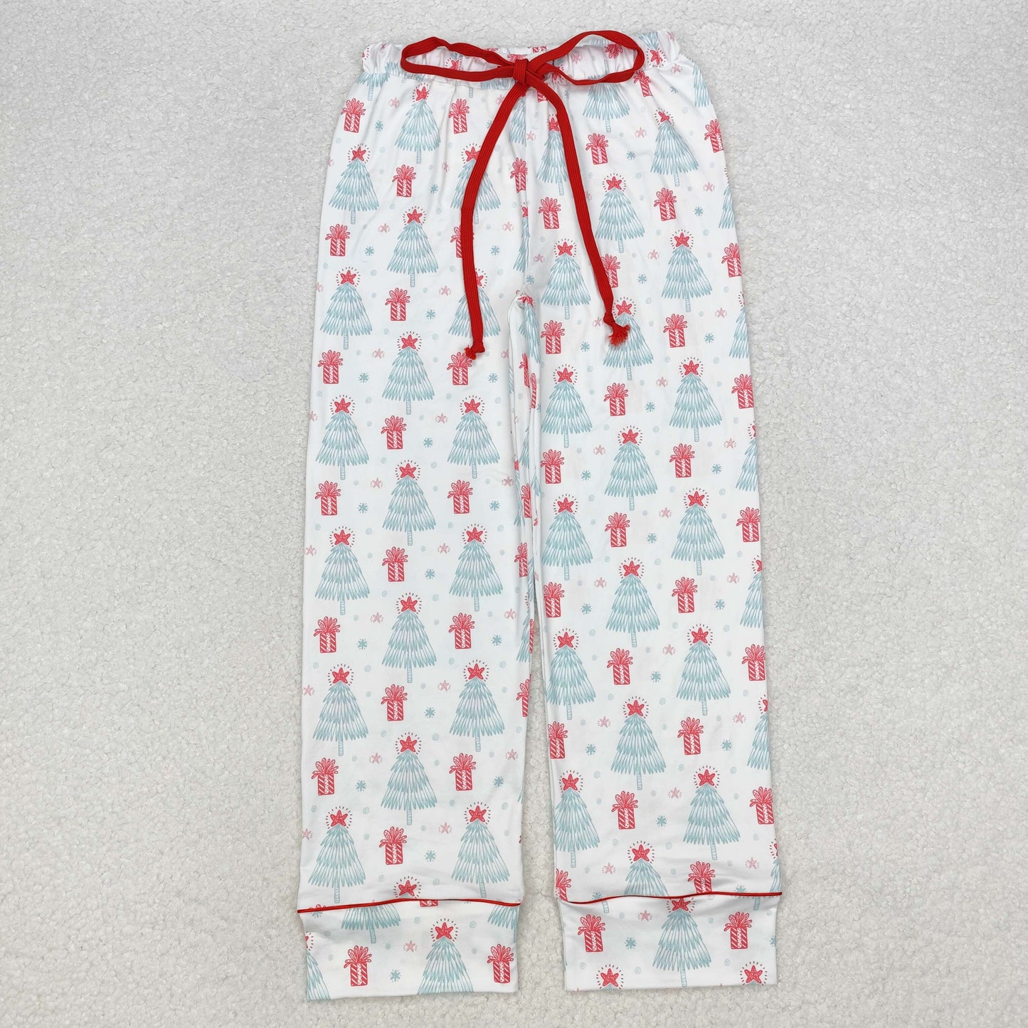 Sibling Adult Men Women Trees Cows Checked Christmas Pajamas Flare Pants