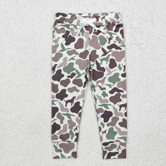 P0660 baby boy clothes dog duck hunting camouflage boys jogger pants