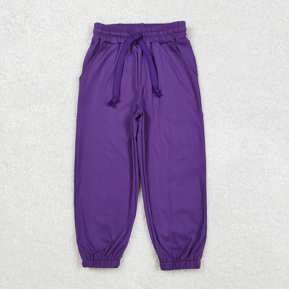 P0670 Baby Girls Purple Pockets Yoga Active Jogger Pants