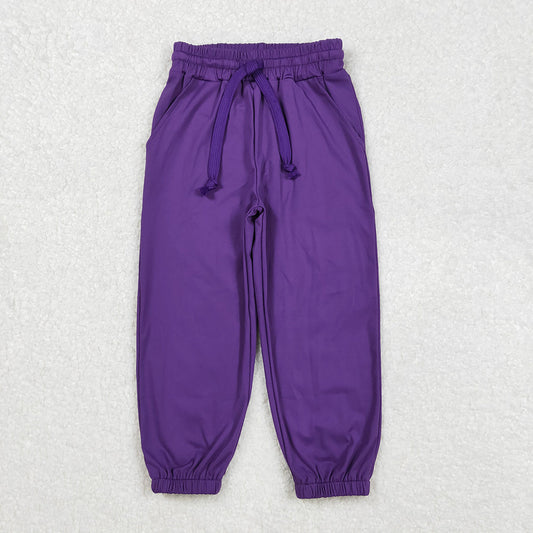 P0670 Baby Girls Purple Pockets Yoga Active Jogger Pants