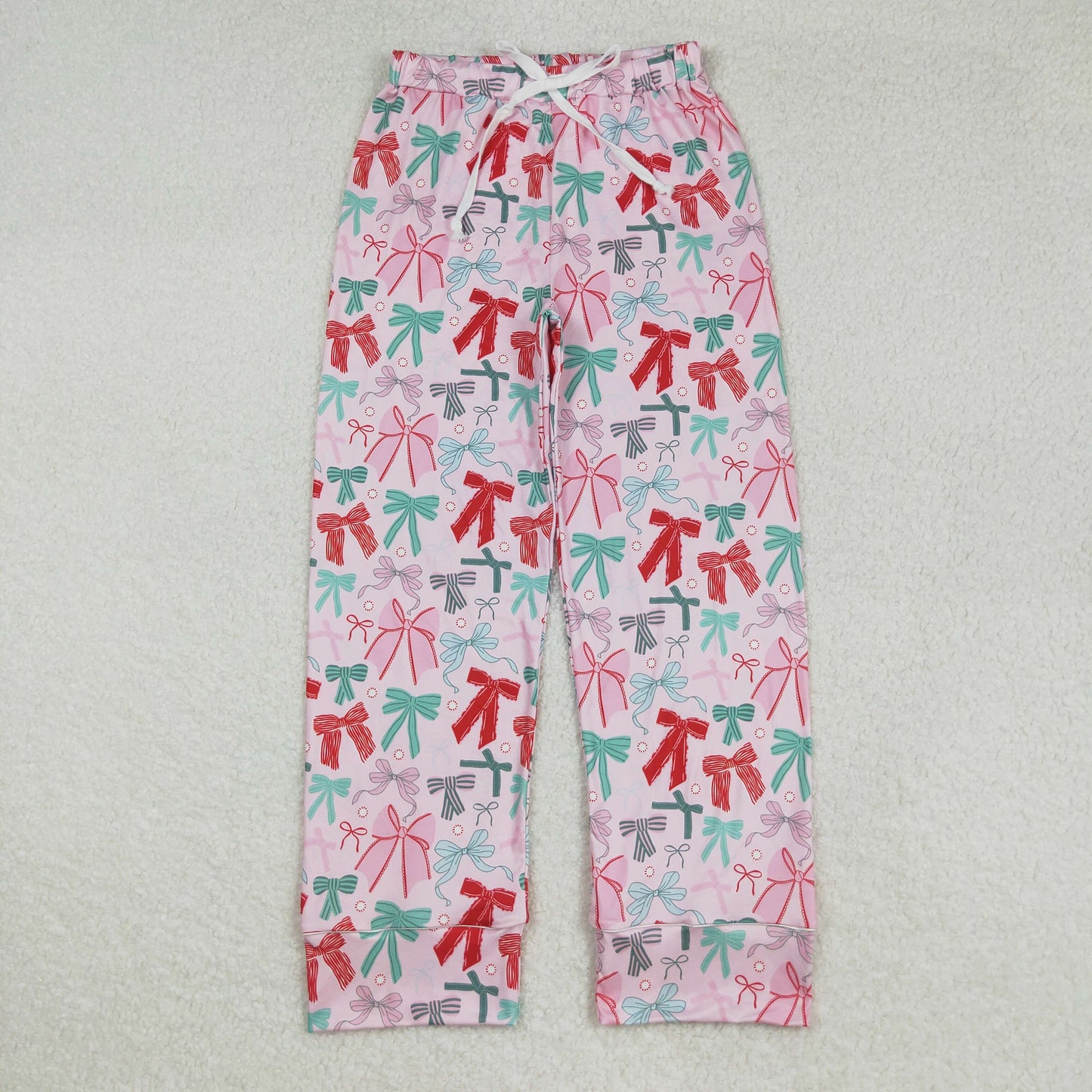 Sibling Adult Women Cartoon Dogs Hearts Checked Valentine Pajamas Flare Pants