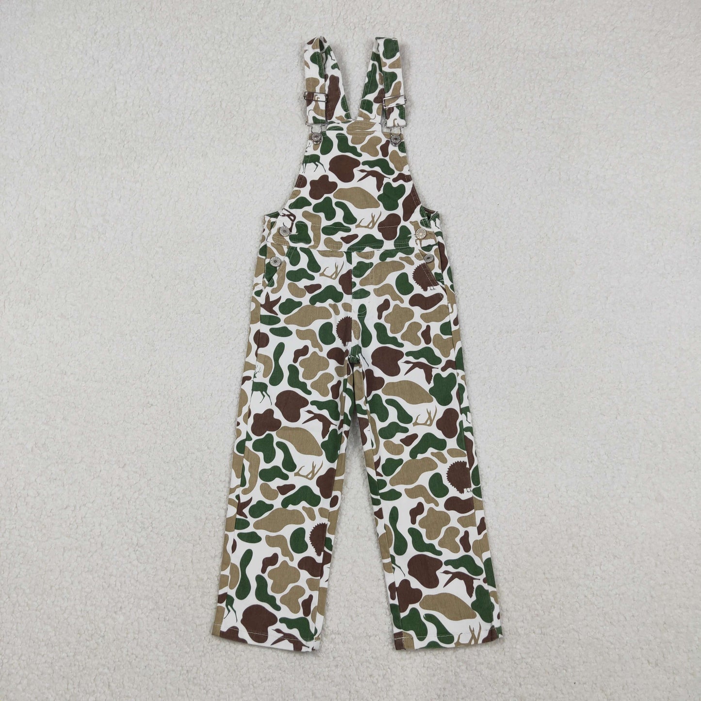 Sibling Baby Boys Kids Fall Hunting Camo Denim Strap jumpsuits Overall