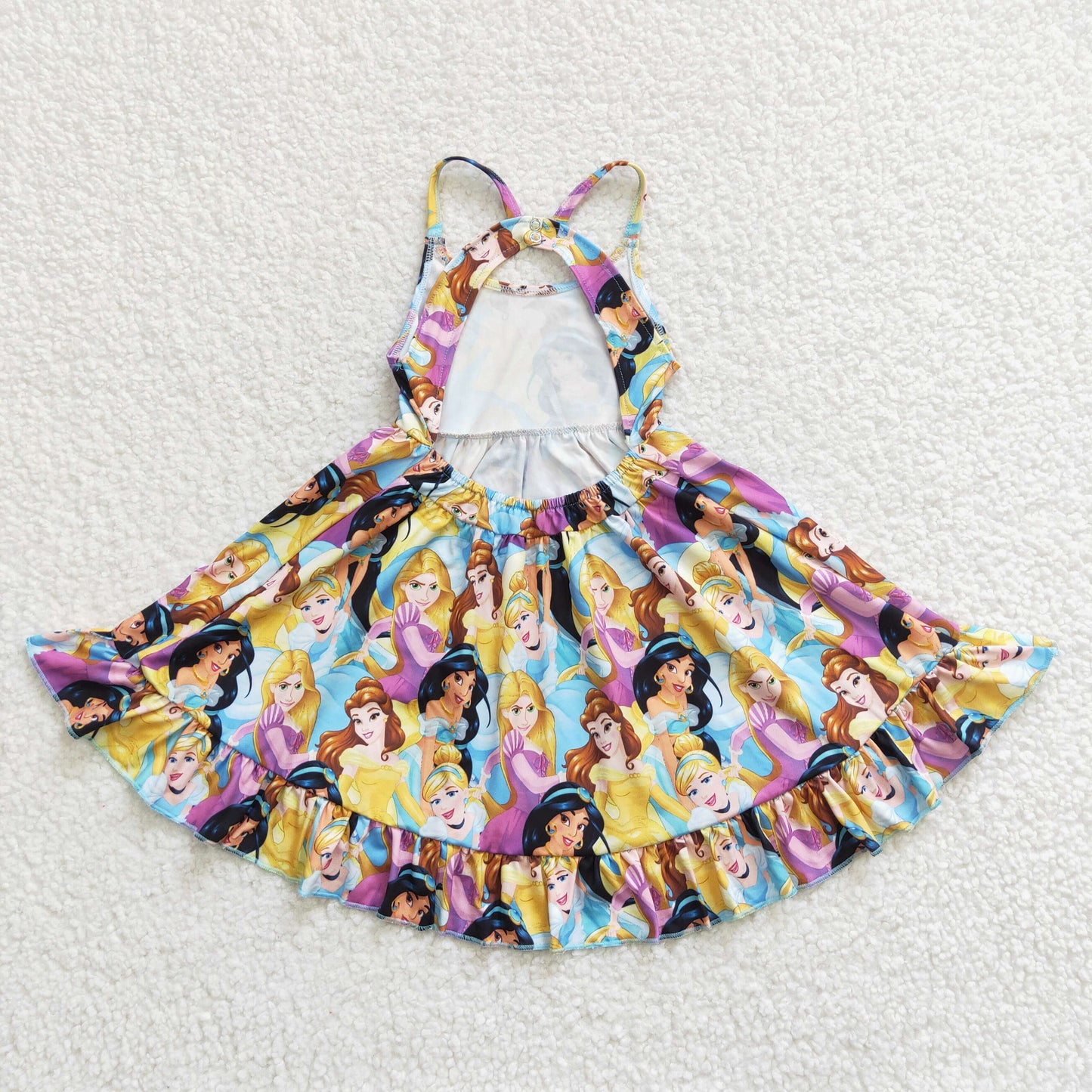 kids summer backless princess dress GSD0282