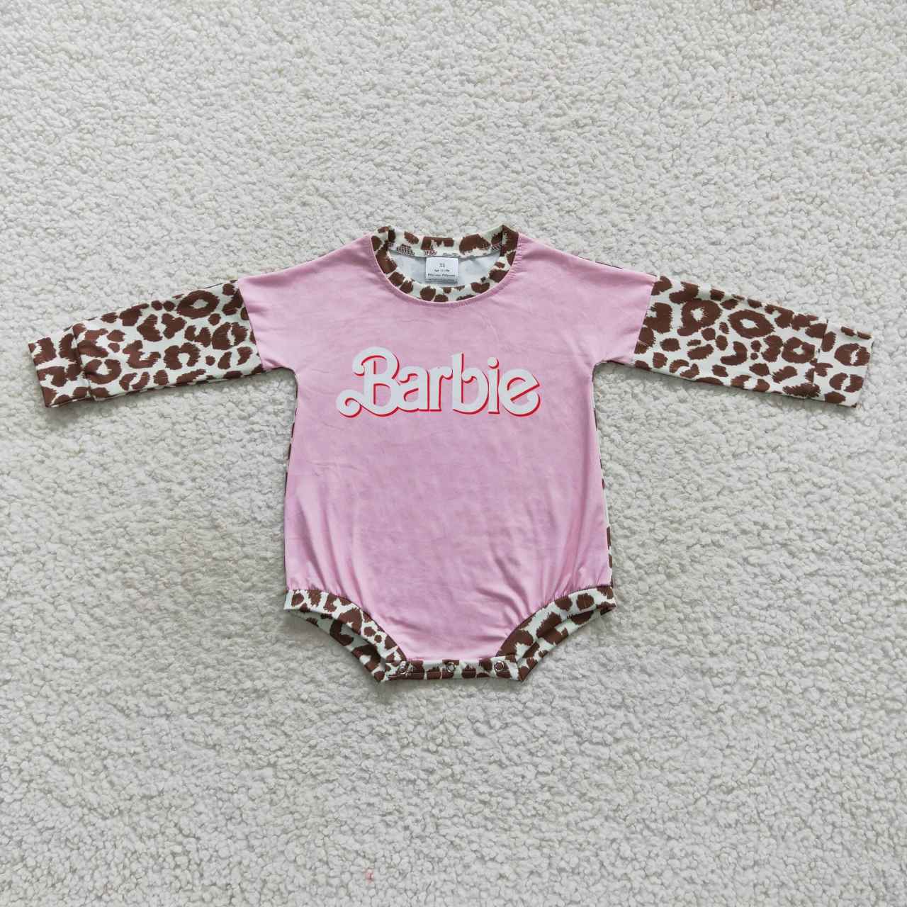 Newborn off shoulder girl pink romper