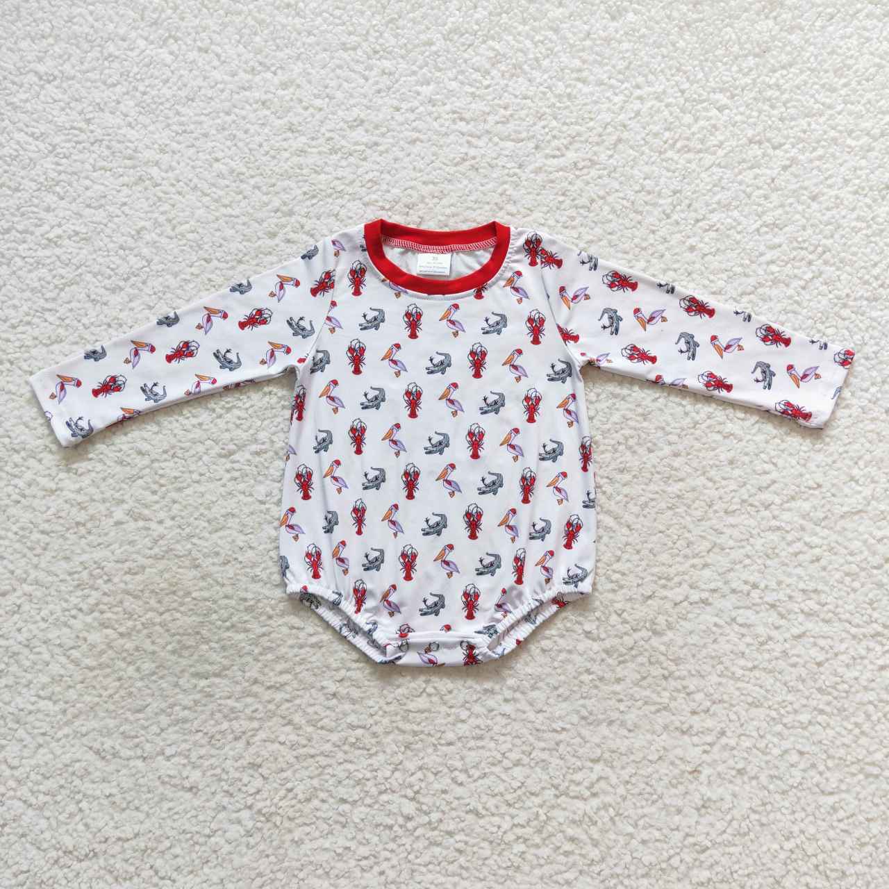 Newborn off shoulder christmas girl romper