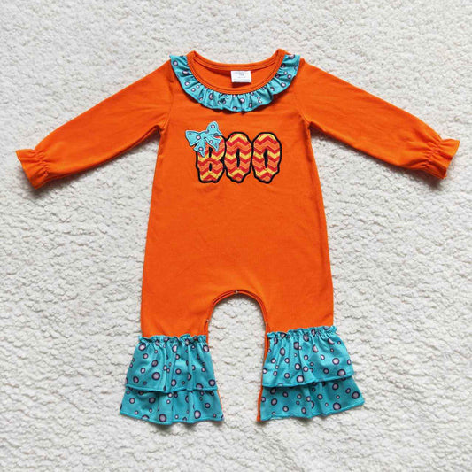 orange baby romper