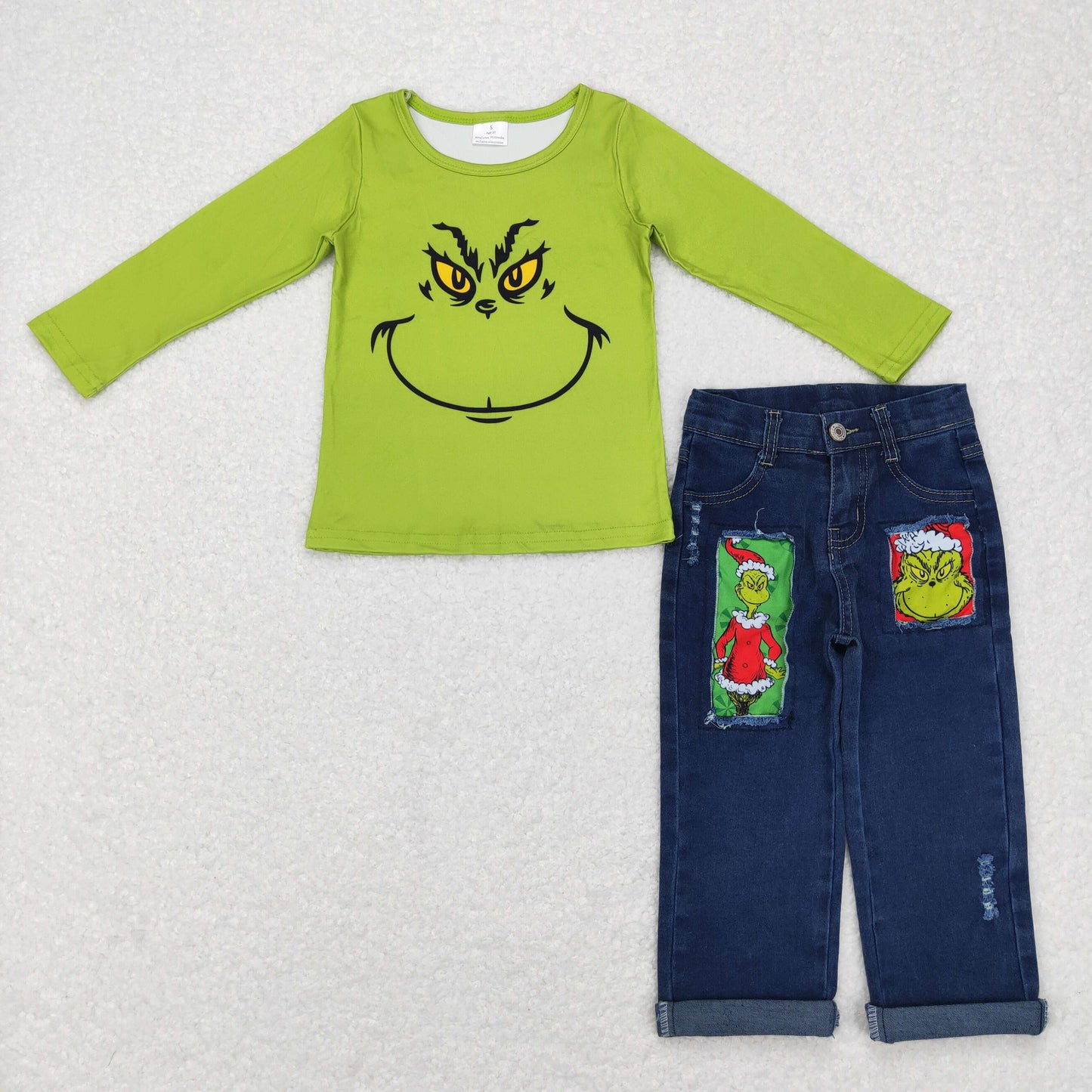 BLP0225  baby boy clothes jeans set boy christmas outfit